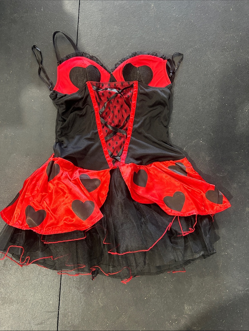 Love Bug Red and Black Heart Princess Costume Dress